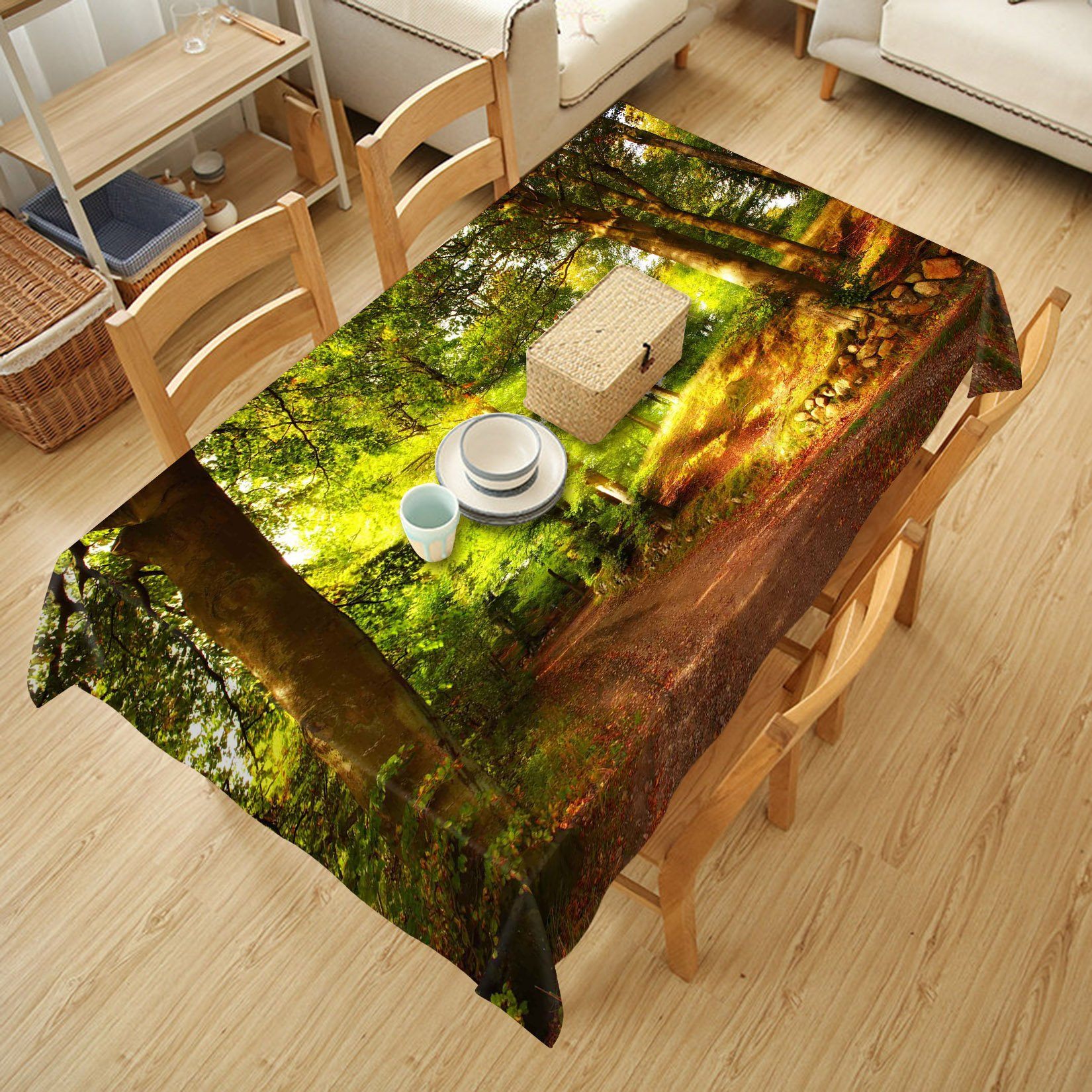 3D Forest Road 20 Tablecloths Wallpaper AJ Wallpaper