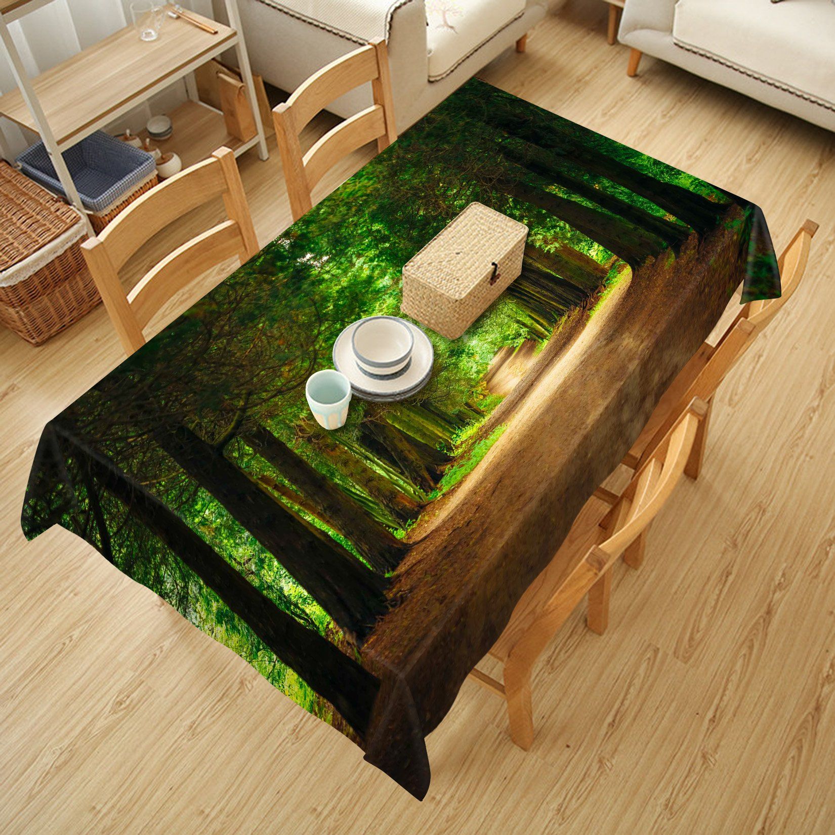 3D Roadside Trees Rows 188 Tablecloths Wallpaper AJ Wallpaper