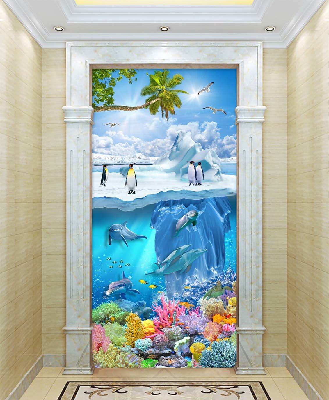 3D Coral Penguin 374 Wallpaper AJ Wallpaper