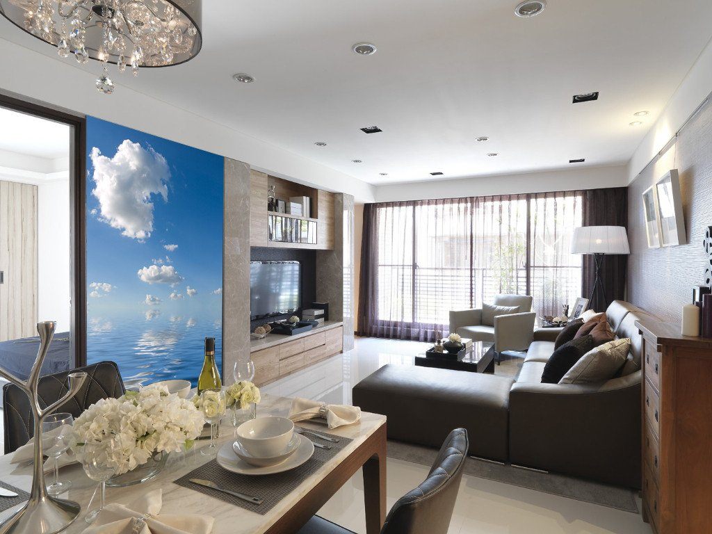 Blue Ocean White Clouds 1 Wallpaper AJ Wallpaper