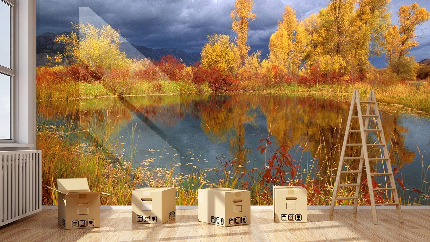 Riverside Plants Wallpaper AJ Wallpaper