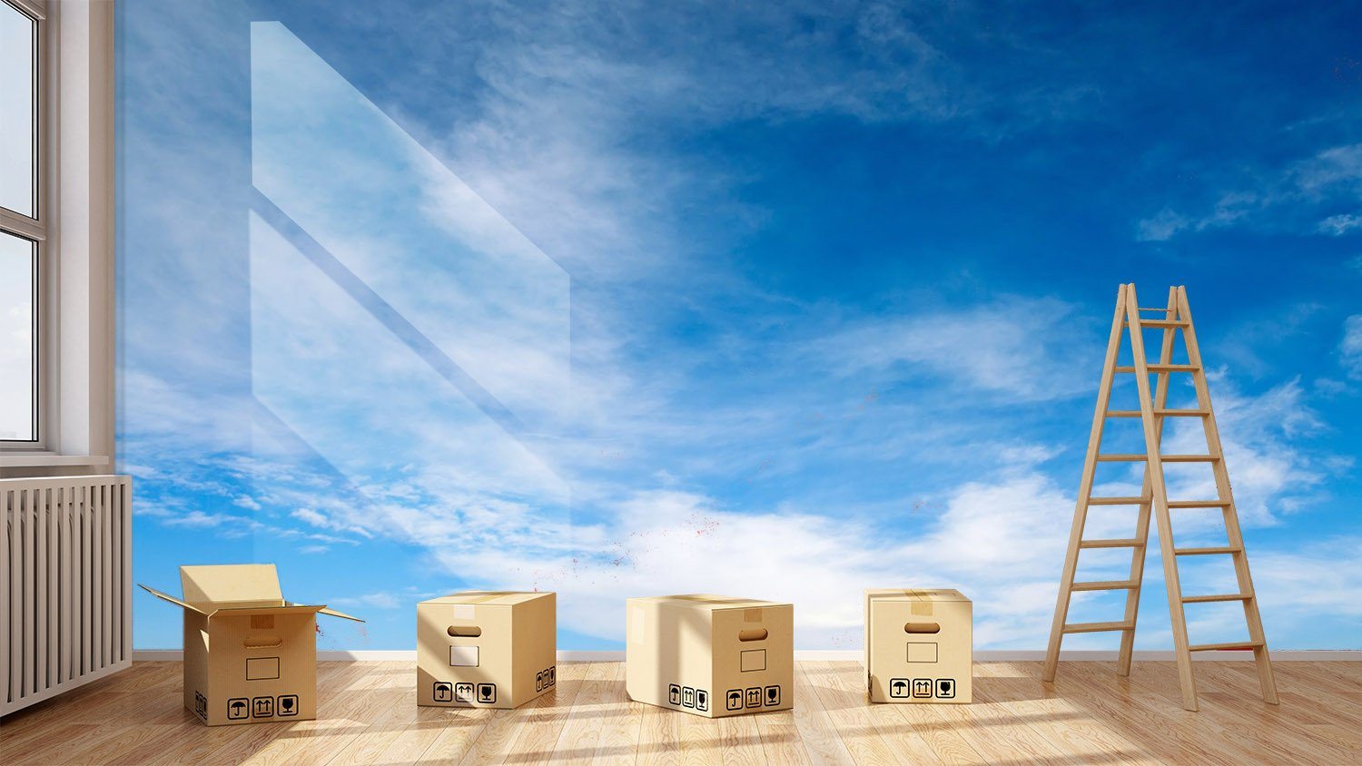 Blue Sky White Clouds 2 Wallpaper AJ Wallpaper