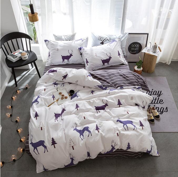 3D Deer Tree Shadow 12190 Bed Pillowcases Quilt