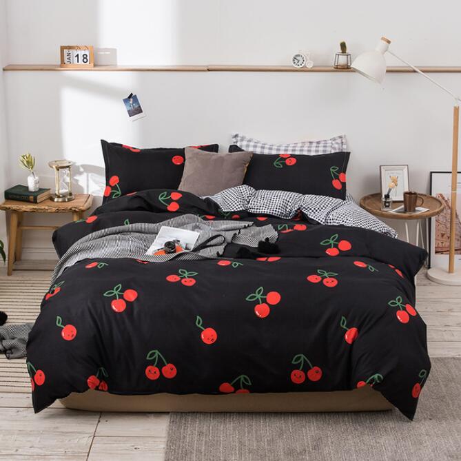 3D Black Cherry 13008 Bed Pillowcases Quilt