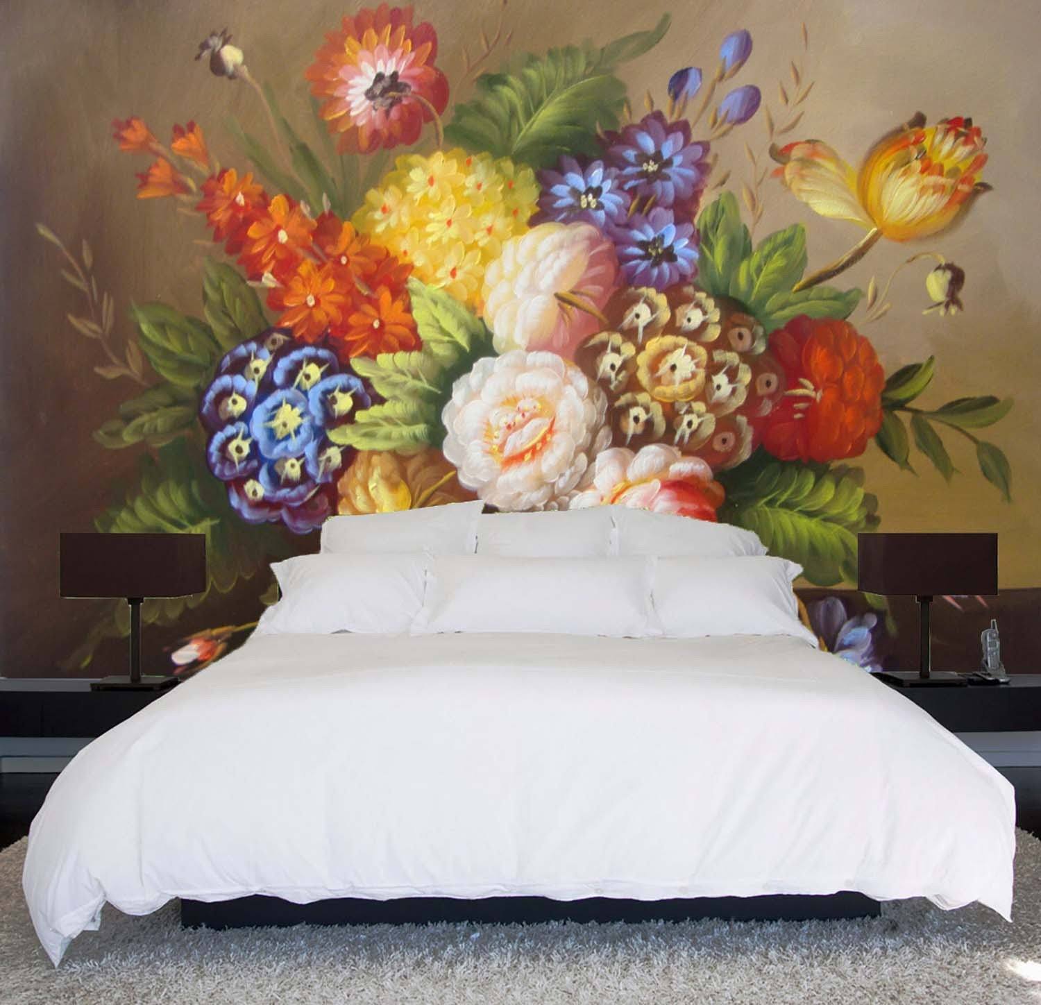 Table Blossoms Vase Wallpaper AJ Wallpaper