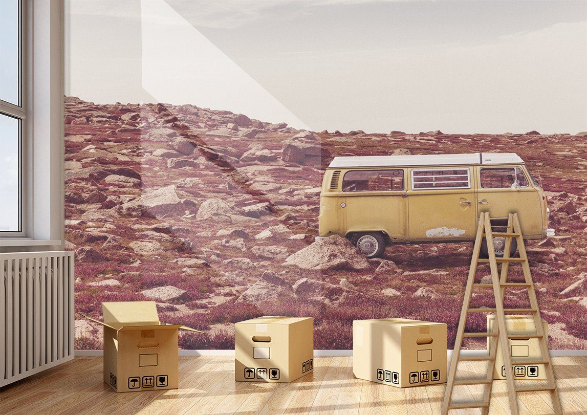 3D Yellow Bus View 782 Wallpaper AJ Wallpaper