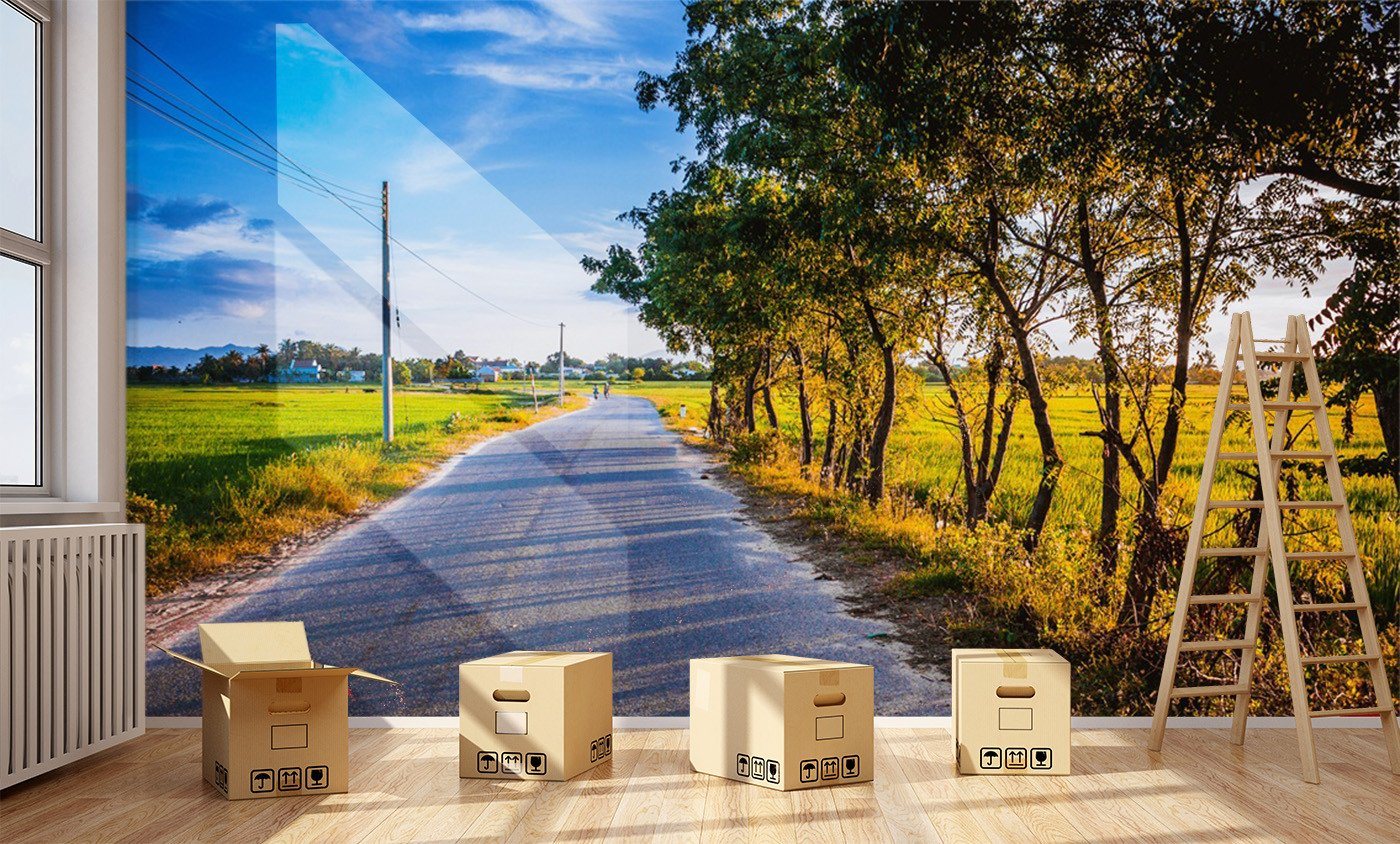 3D Wild Fields Road 21 Wallpaper AJ Wallpaper