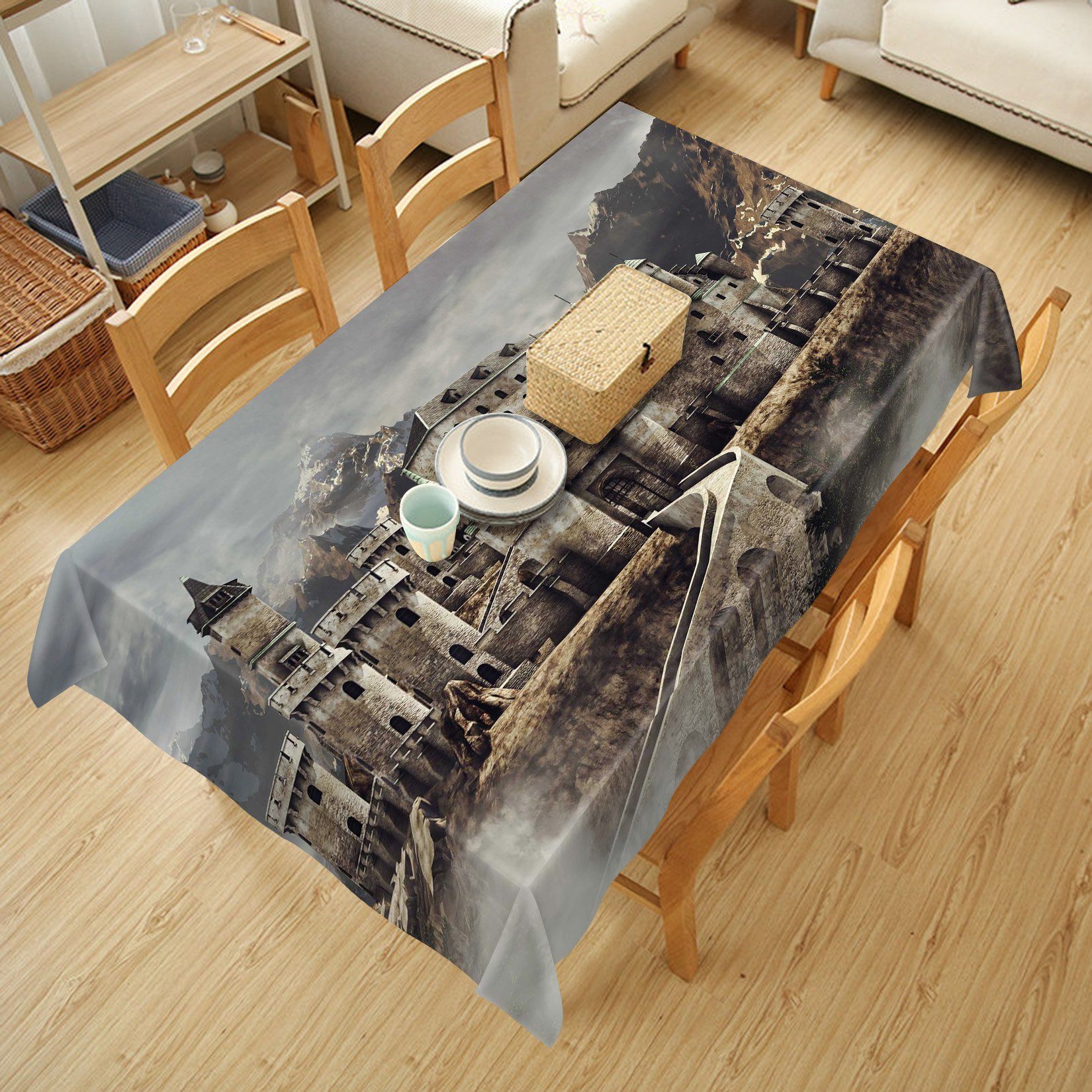3D Ancient Castle 548 Tablecloths Wallpaper AJ Wallpaper