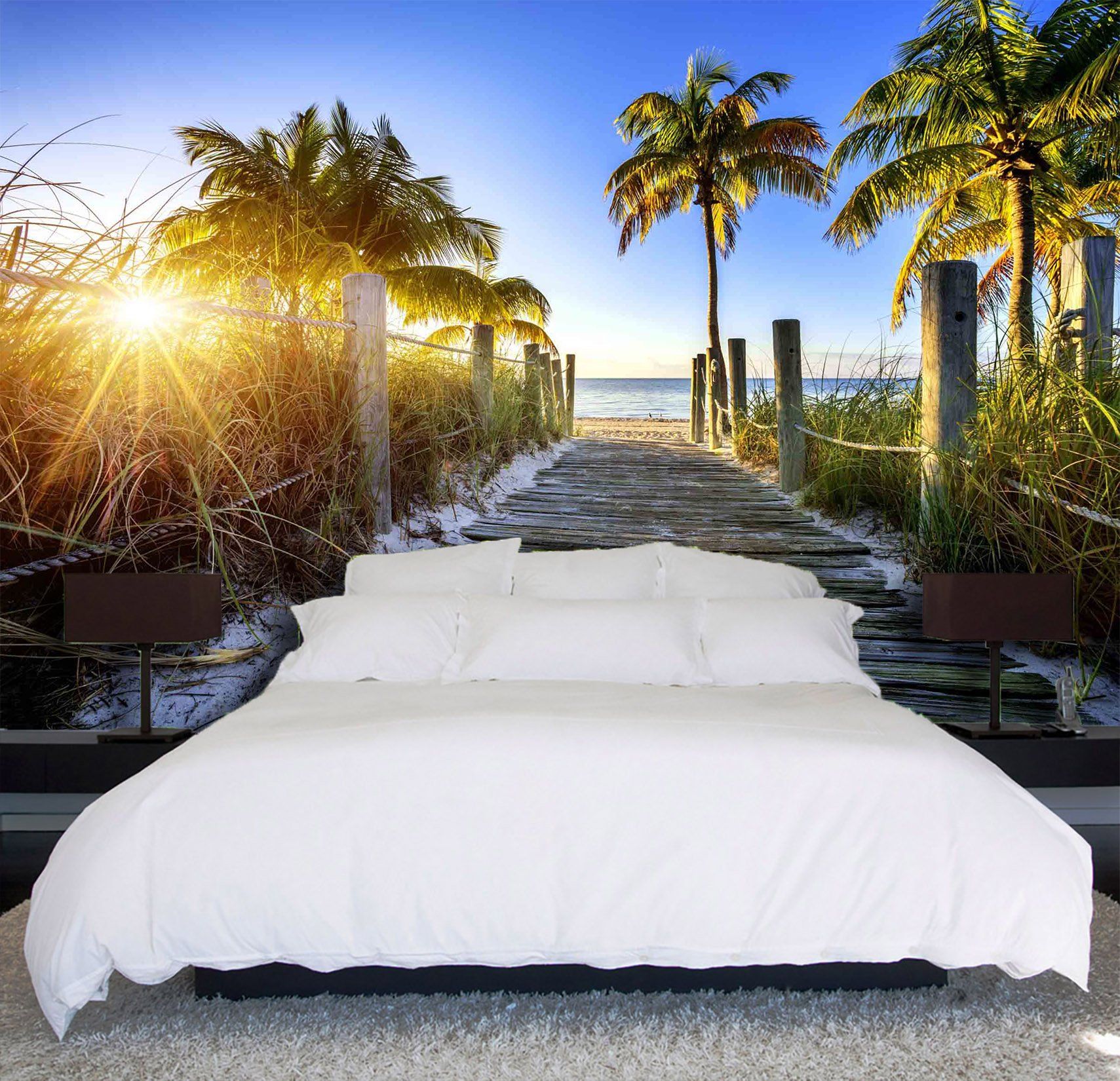 3D Sunshine Road Sea 772 Wallpaper AJ Wallpaper