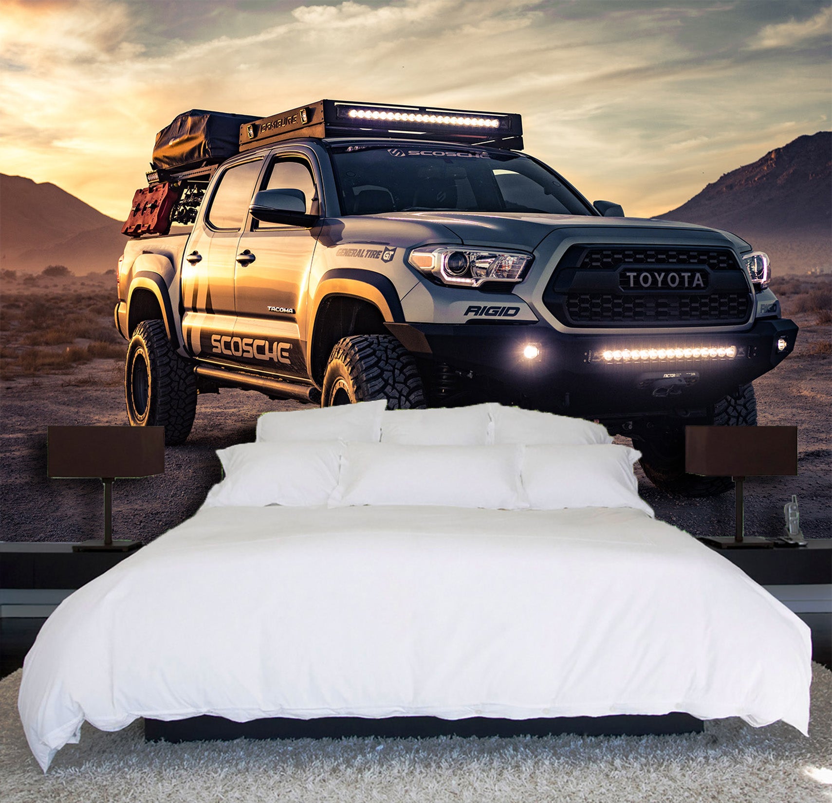 3D Automobile Hummer 104 Vehicle Wall Murals