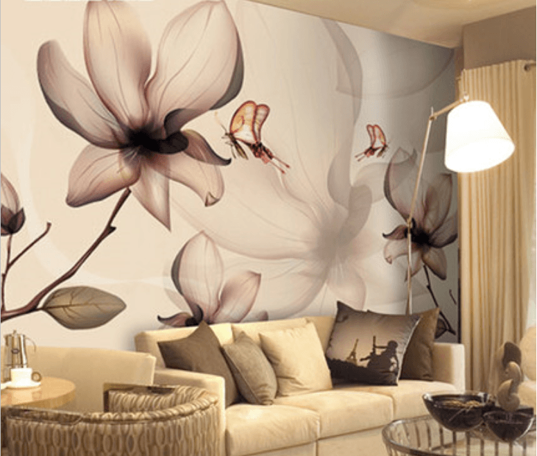 Butterfly On Flowers Wallpaper AJ Wallpaper