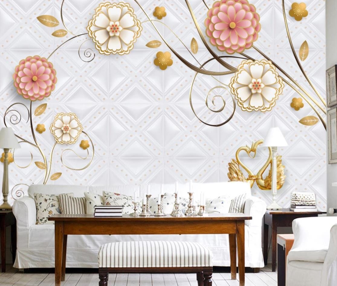 3D Petal Leaf WC949 Wall Murals Wallpaper AJ Wallpaper 2