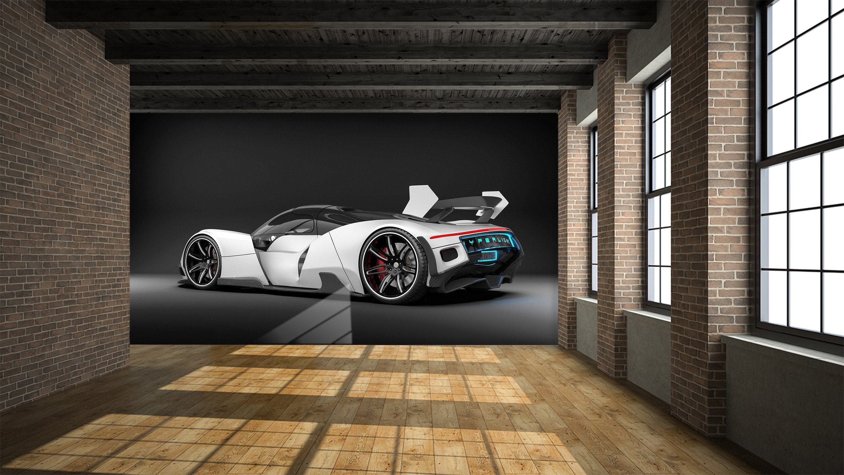 3D Supercar 968 Vehicle Wall Murals Wallpaper AJ Wallpaper 2