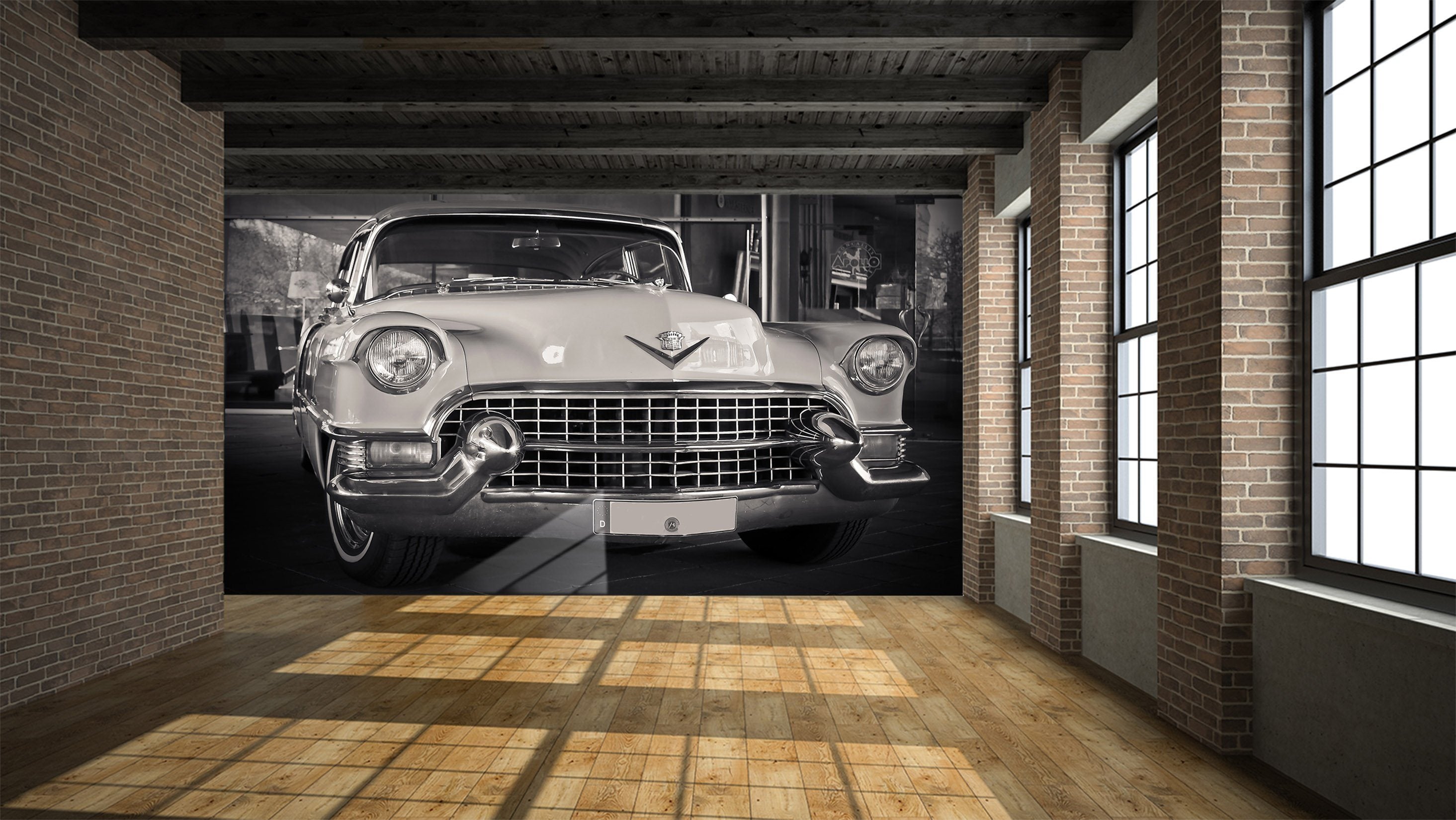 3D Silver Atuo 905 Vehicle Wall Murals Wallpaper AJ Wallpaper 2