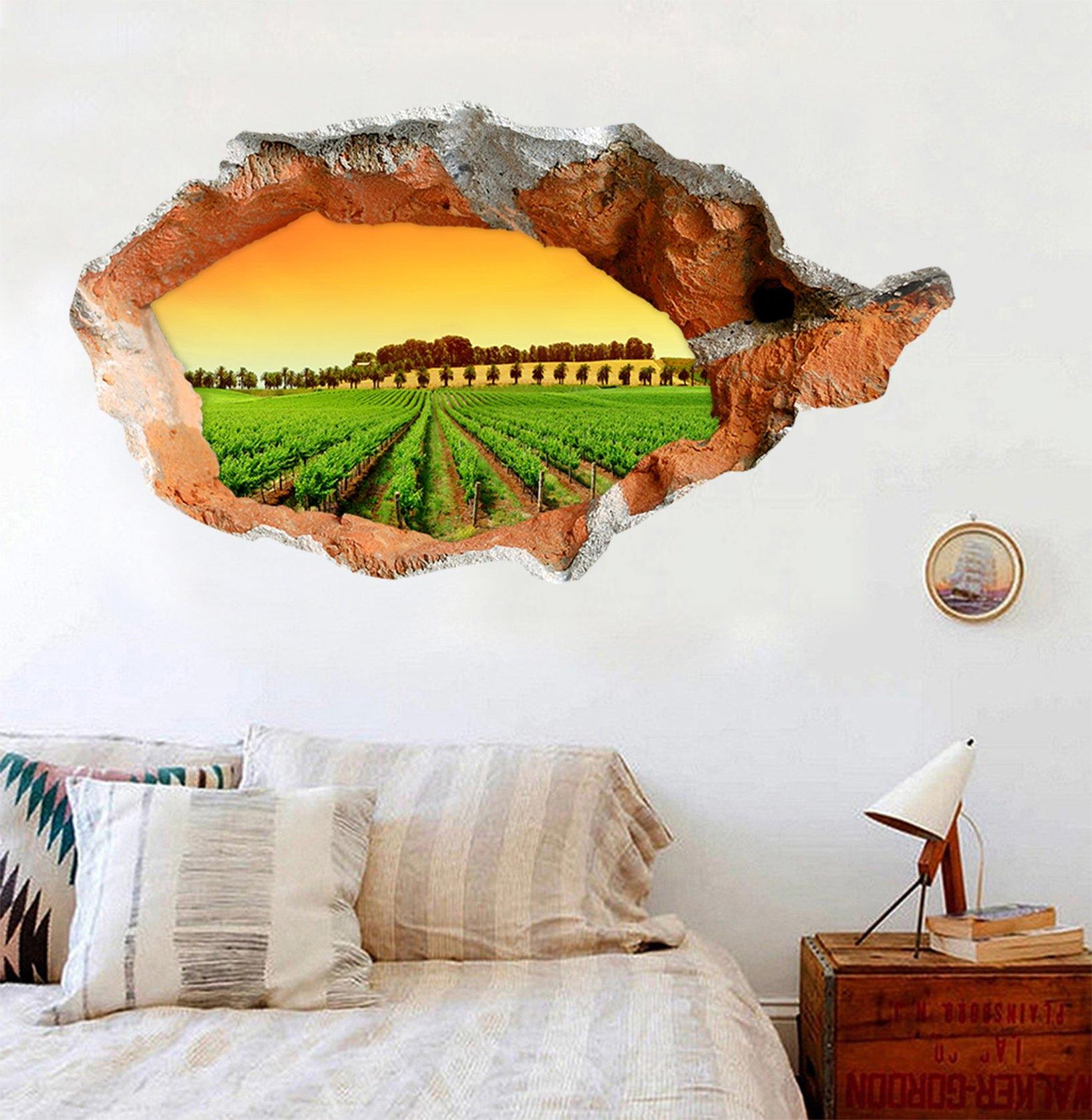 3D Farmland Scenery 345 Broken Wall Murals Wallpaper AJ Wallpaper