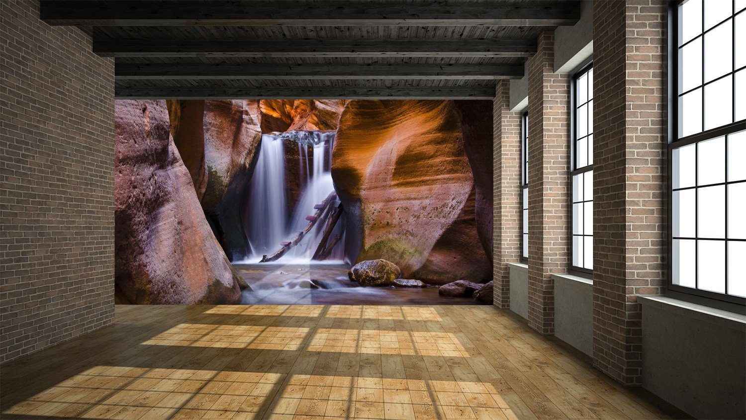 3D Hill Waterfall 493 Wallpaper AJ Wallpaper