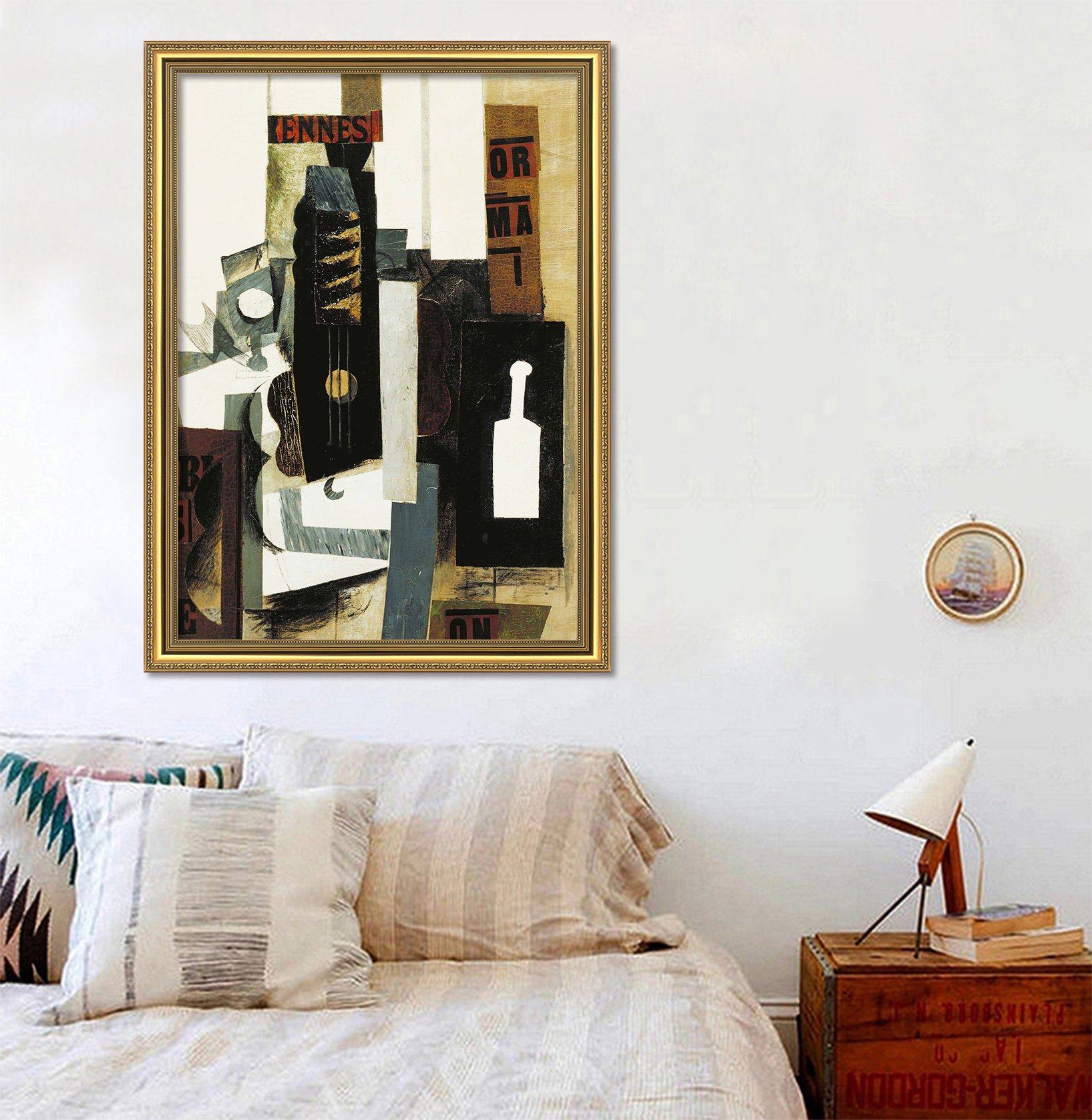 3D Stitching Pattern 132 Fake Framed Print Painting Wallpaper AJ Creativity Home