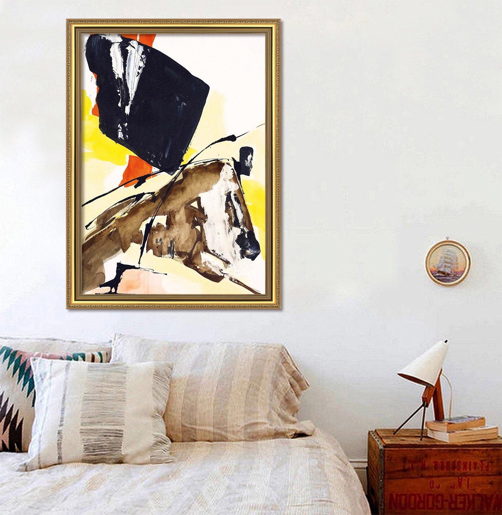 3D Black Graffiti 104 Fake Framed Print Painting Wallpaper AJ Creativity Home