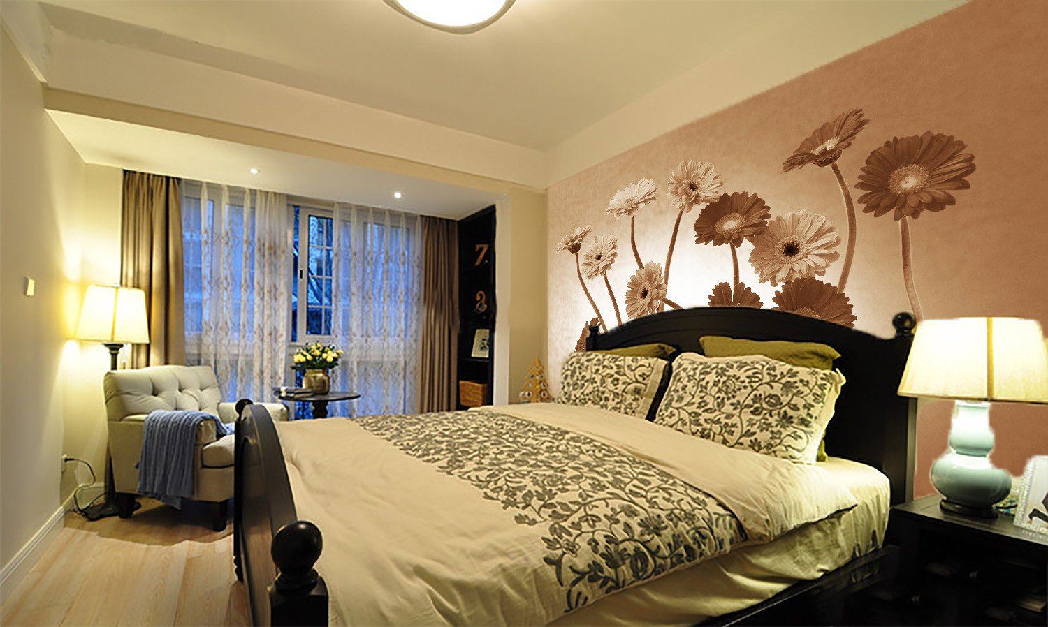 Elegant Chrysanthemums Wallpaper AJ Wallpaper