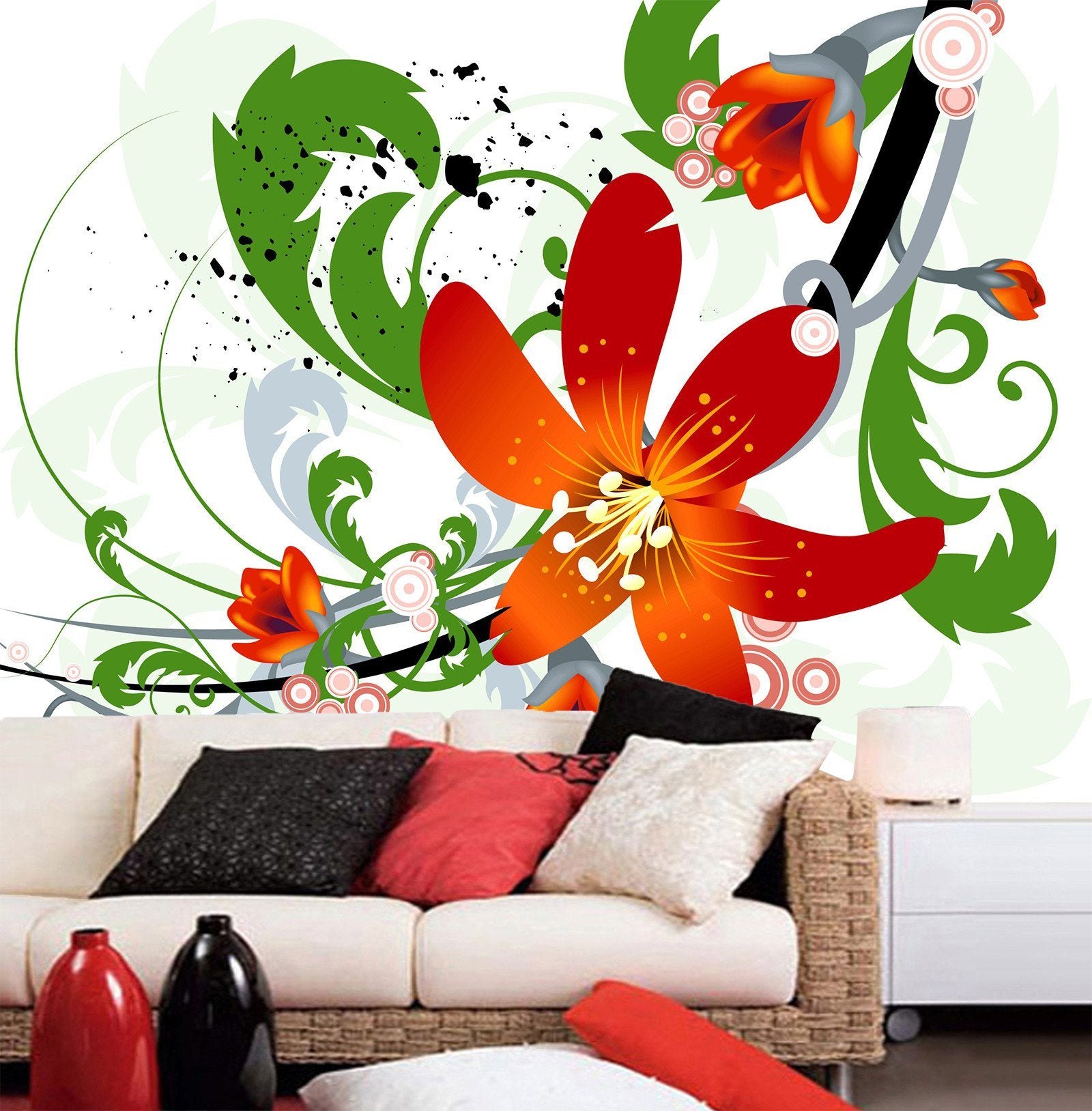 3D Orange Jasmine Flower 11 Wallpaper AJ Wallpaper