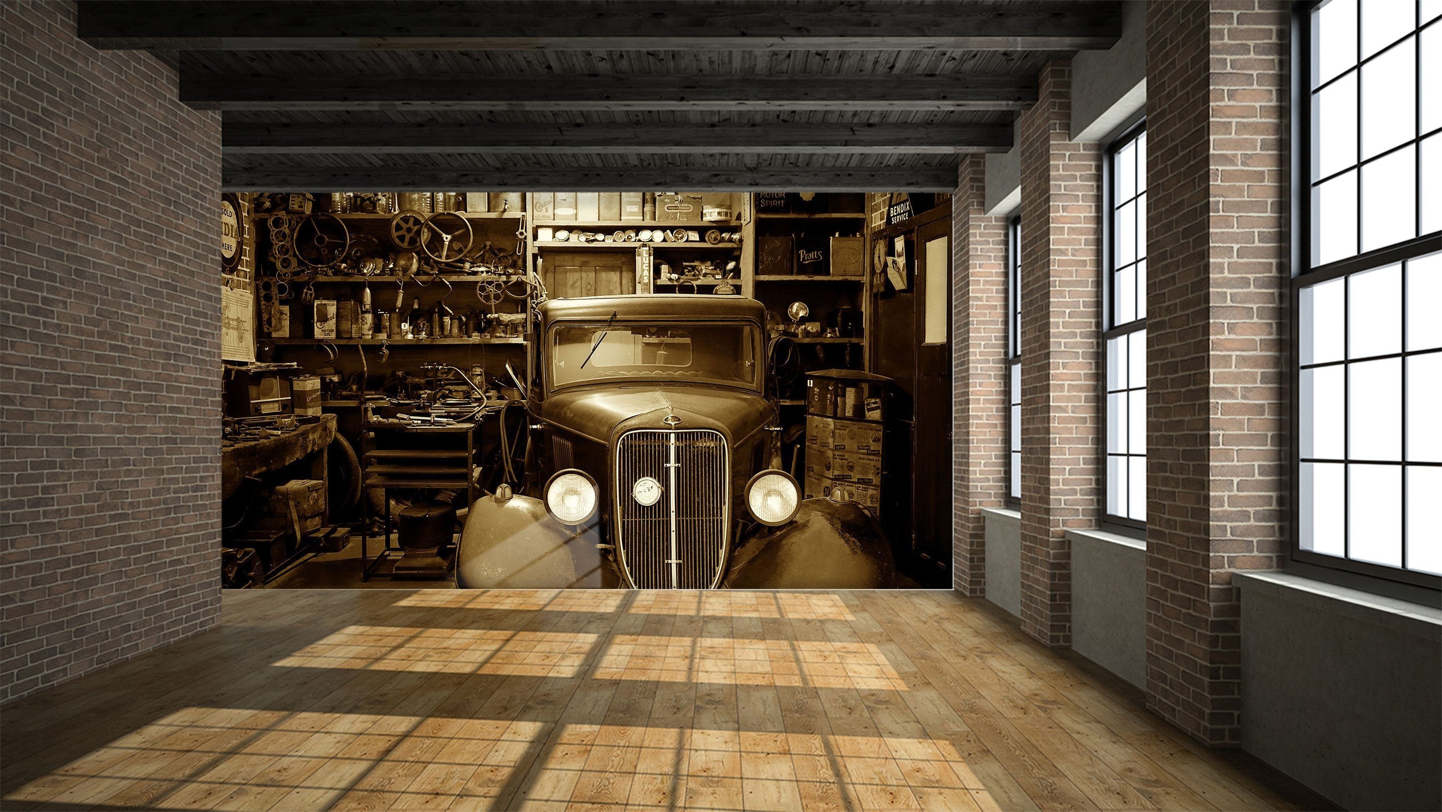 3D Car Shop 899 Vehicle Wall Murals Wallpaper AJ Wallpaper 2