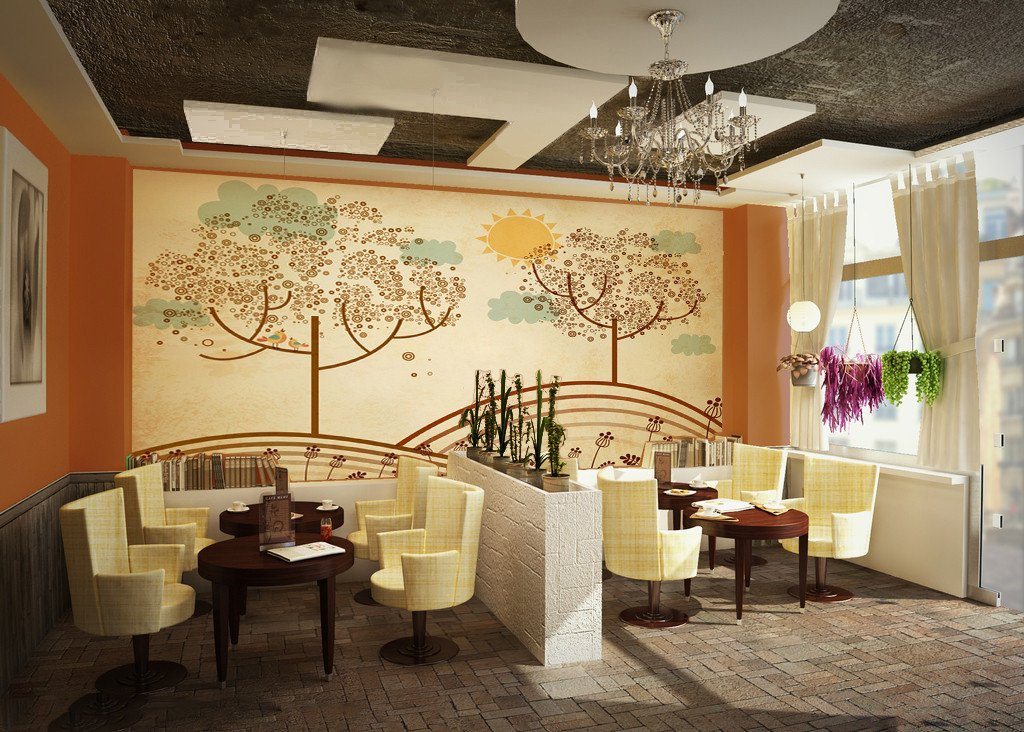 3D Tree Sun Flowers 832 Wallpaper AJ Wallpaper