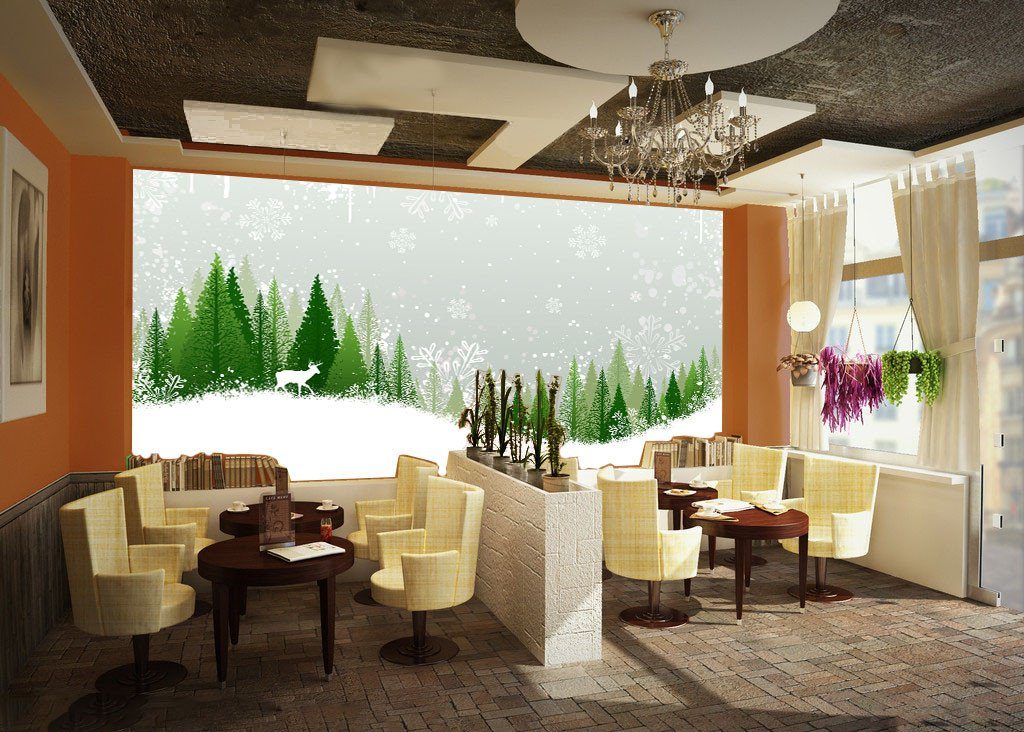 Snowing Forest Wallpaper AJ Wallpaper