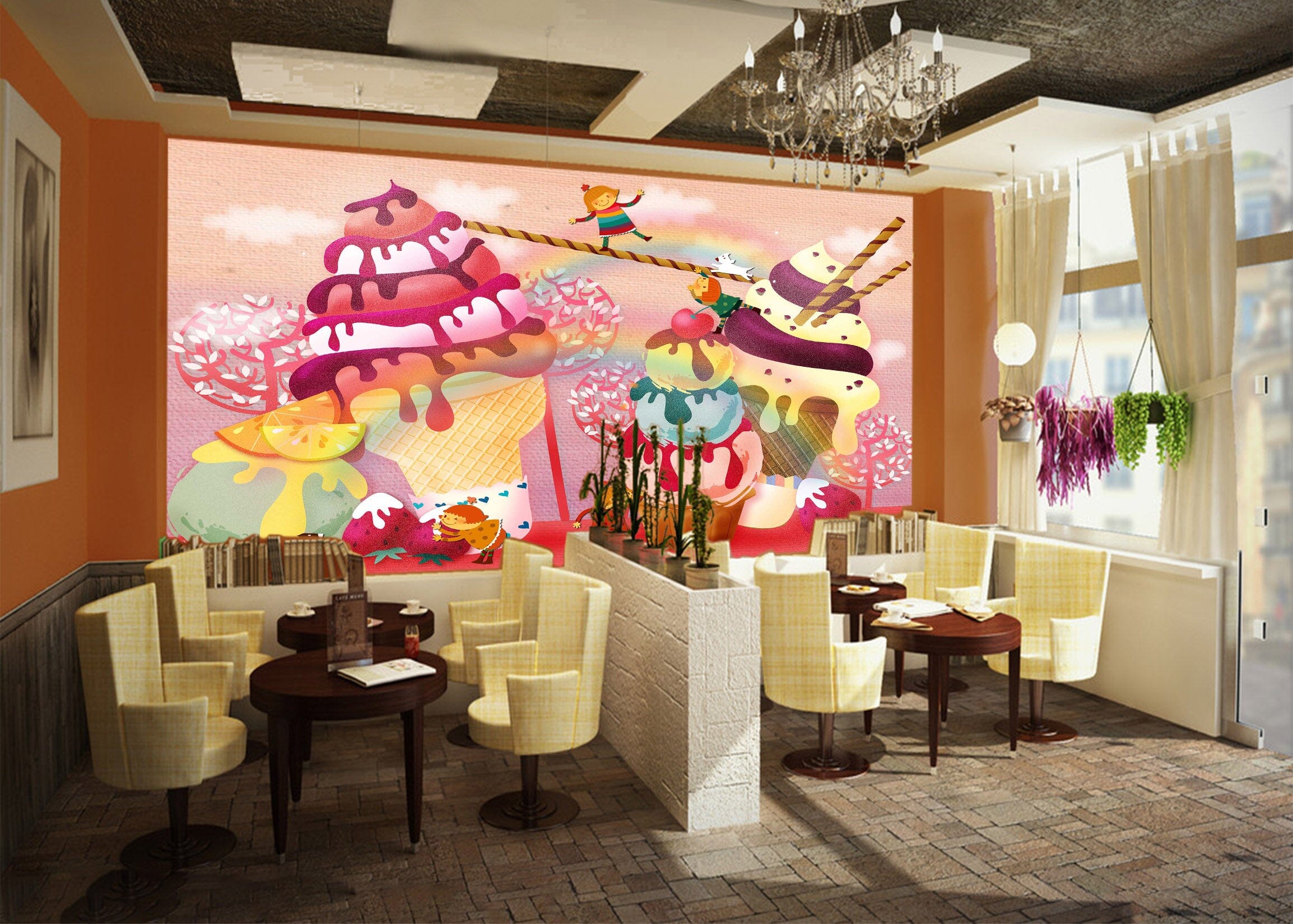 3D Ice Cream 1077 Wall Murals Wallpaper AJ Wallpaper 2