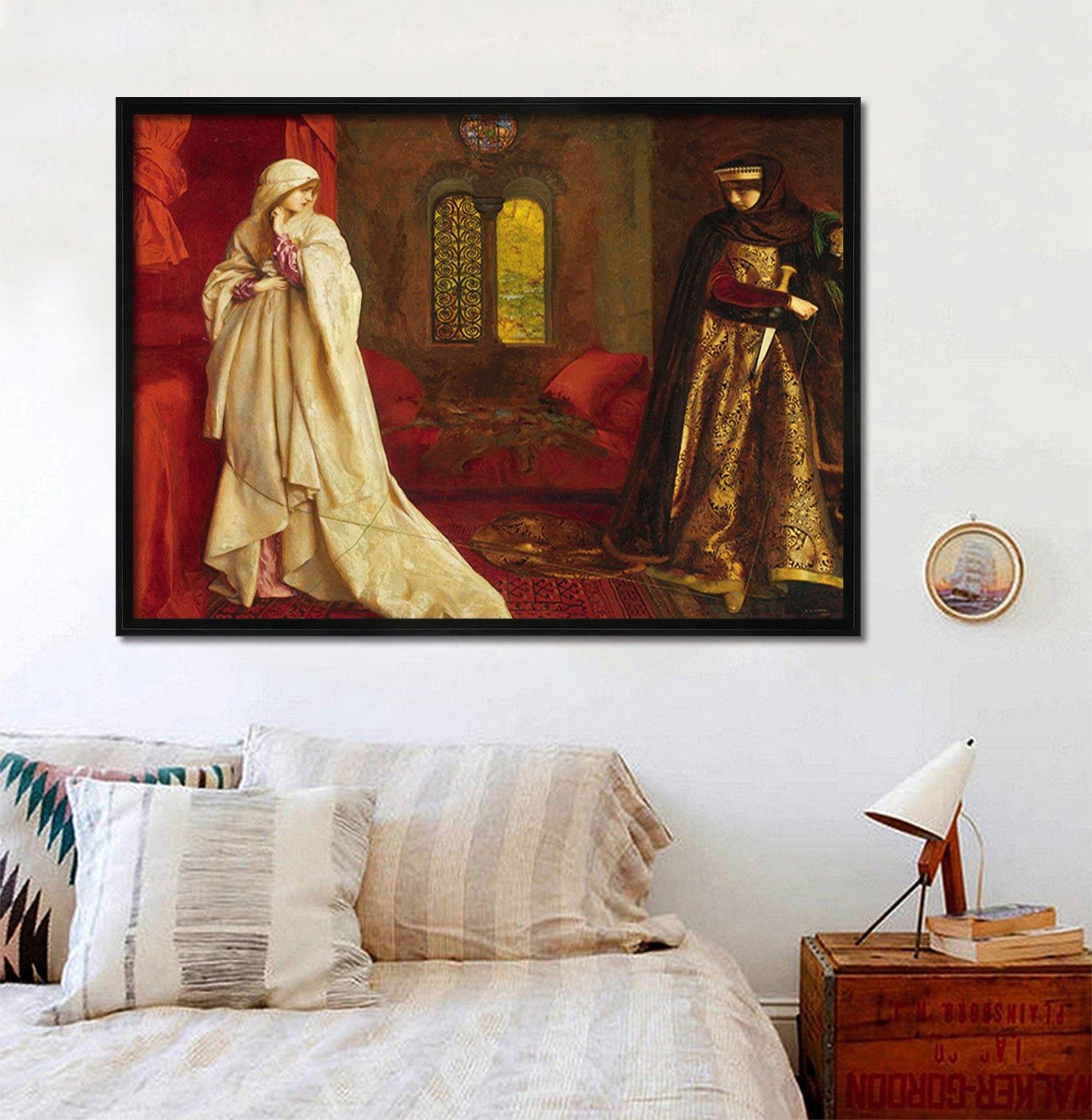 3D Two Women 032 Fake Framed Print Painting Wallpaper AJ Creativity Home