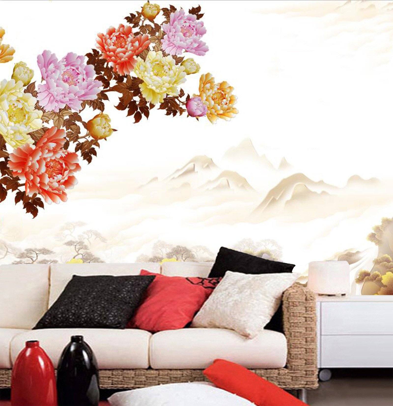 Red And Purple Peach Flower 3 Wallpaper AJ Wallpaper 1