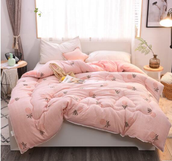 3D Pink Pineapple 18130 Bed Pillowcases Quilt