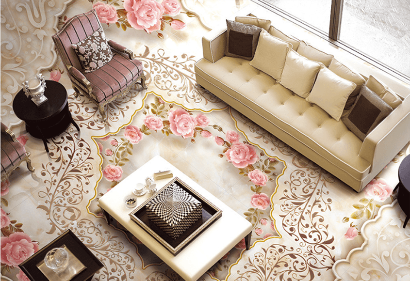 3D Fashion Pattern Floor Mural Wallpaper AJ Wallpaper 2