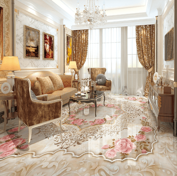 3D Fashion Pattern Floor Mural Wallpaper AJ Wallpaper 2