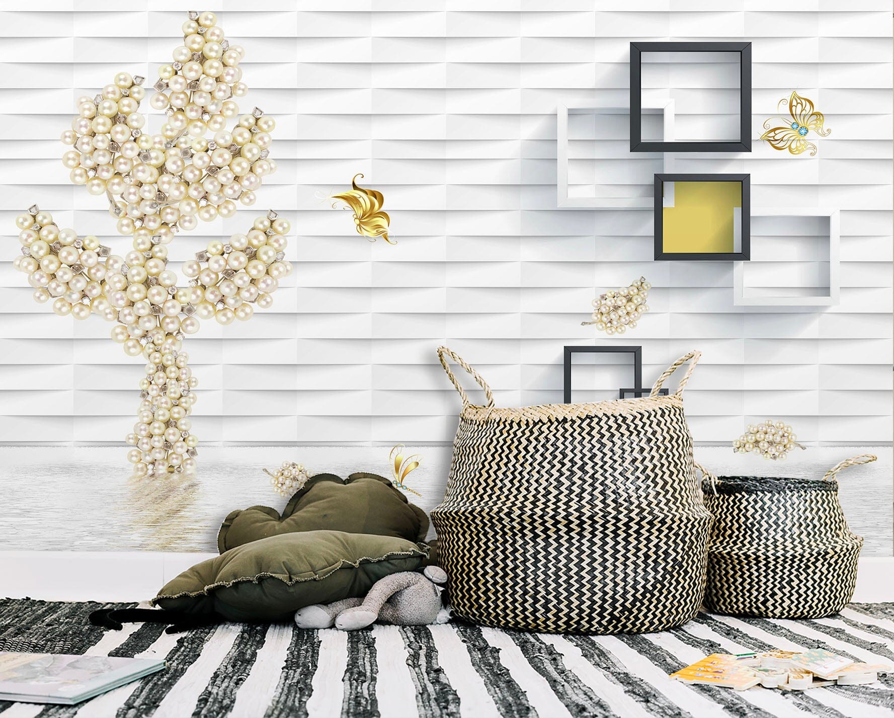 3D Abstract Small Tree 1489 Wall Murals Wallpaper AJ Wallpaper 2