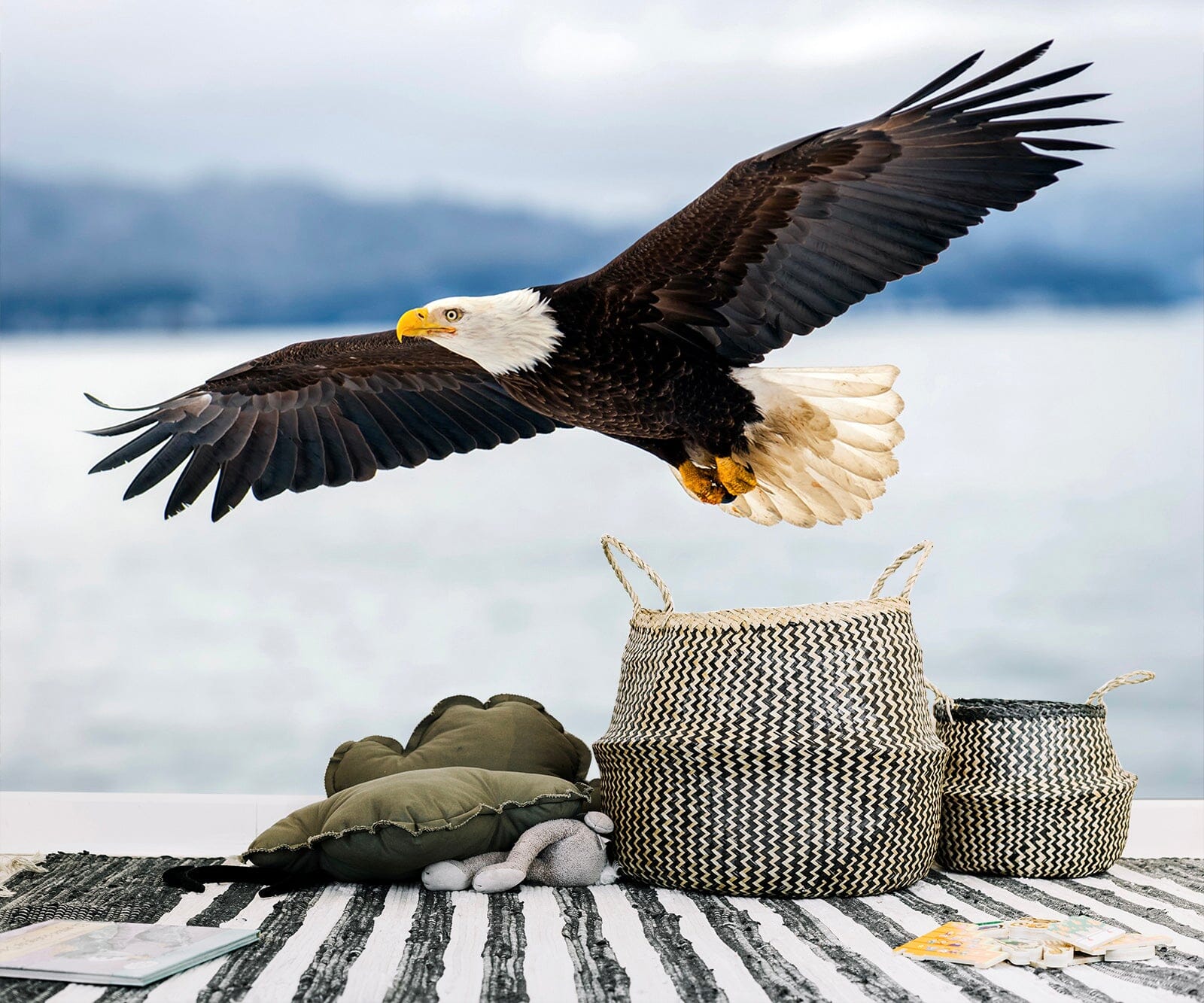3D Eagle Wings 228 Wall Murals Wallpaper AJ Wallpaper 2