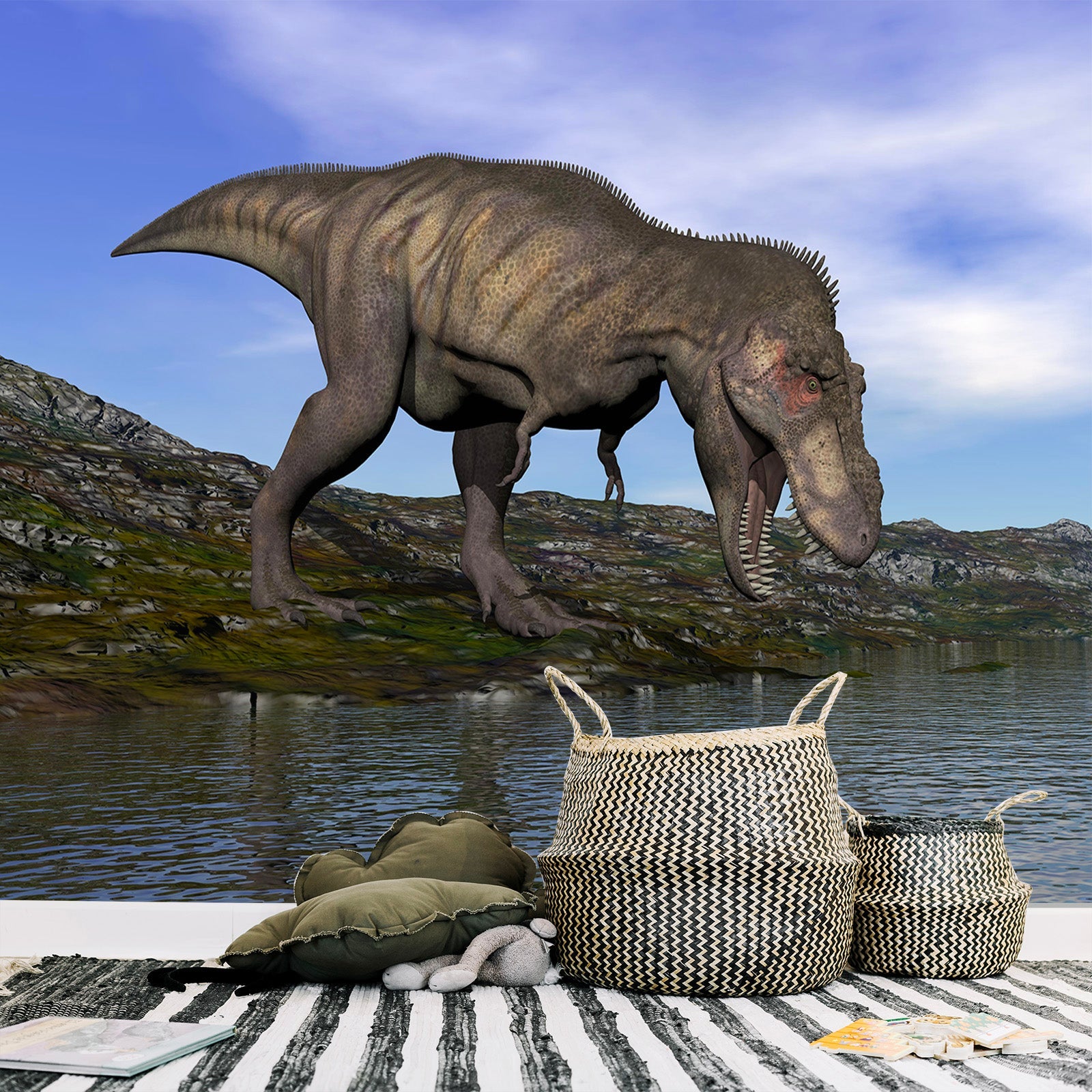 3D Dinosaur 044 Wall Murals Wallpaper AJ Wallpaper 2