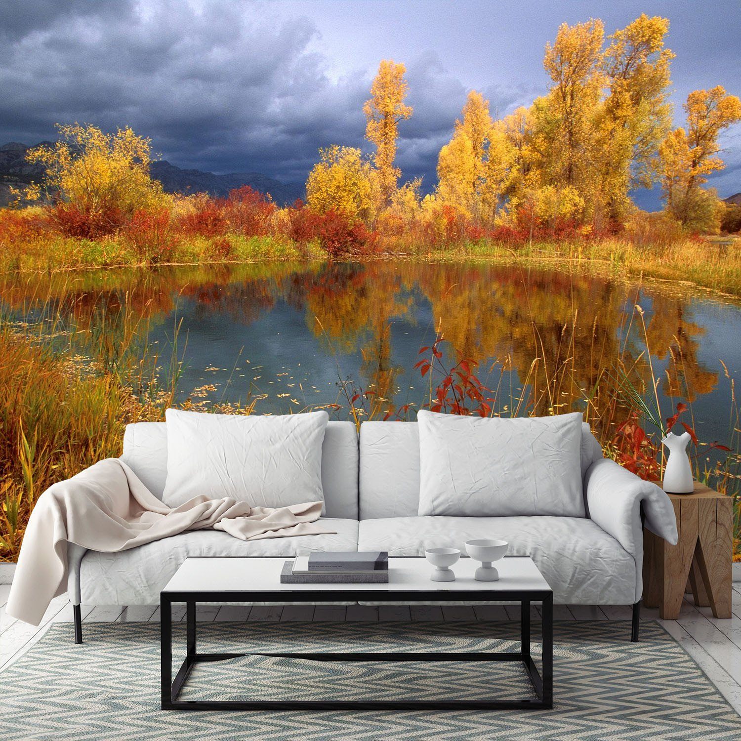 Riverside Plants Wallpaper AJ Wallpaper