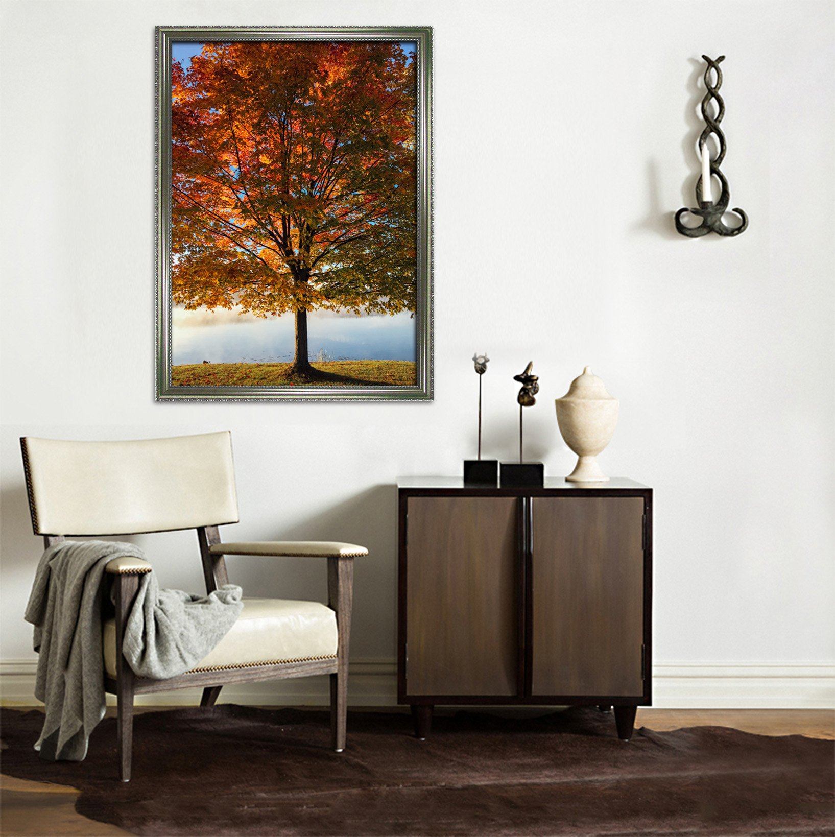 3D Maple Leaves 091 Fake Framed Print Painting Wallpaper AJ Creativity Home