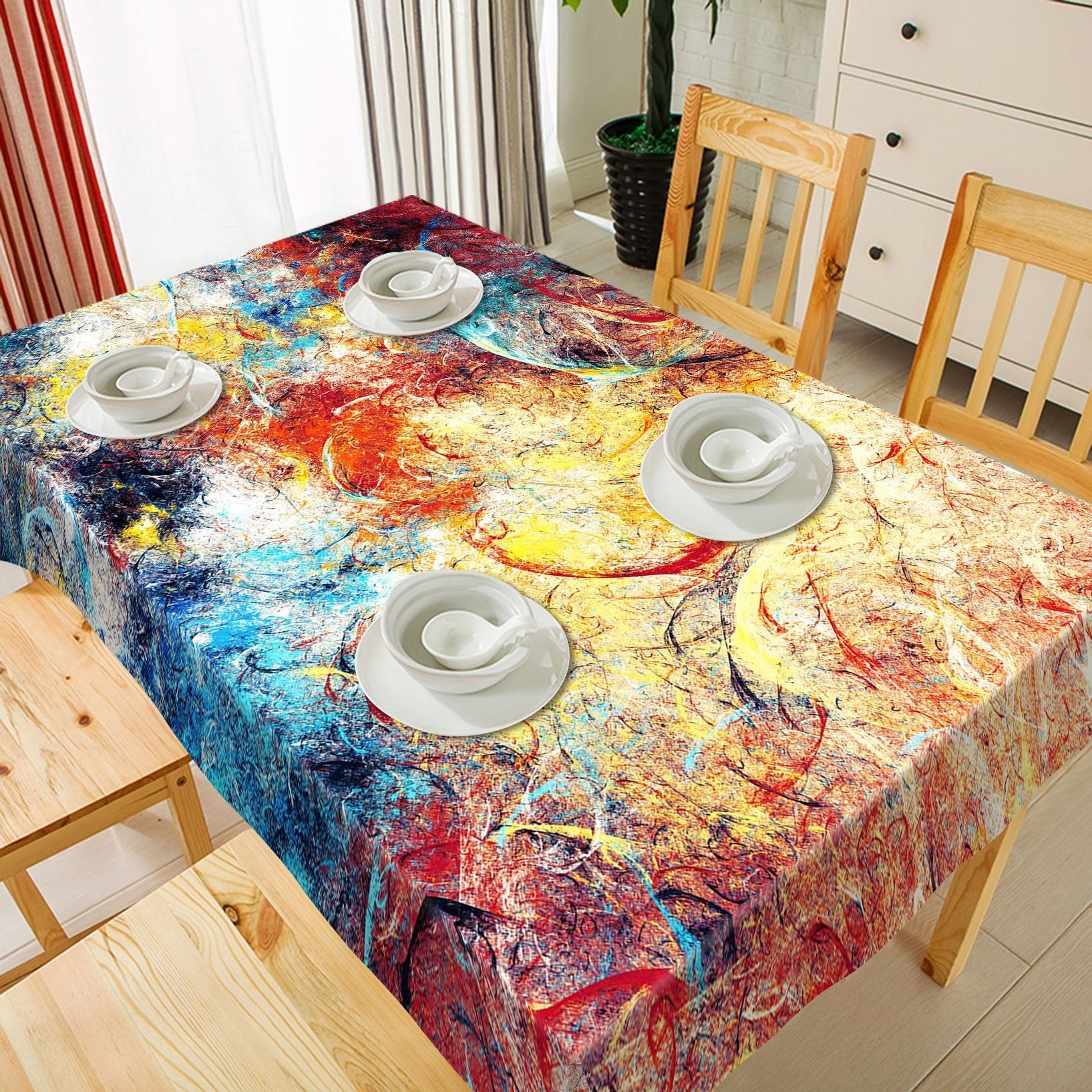 3D Colored Scratches 8 Tablecloths Wallpaper AJ Wallpaper