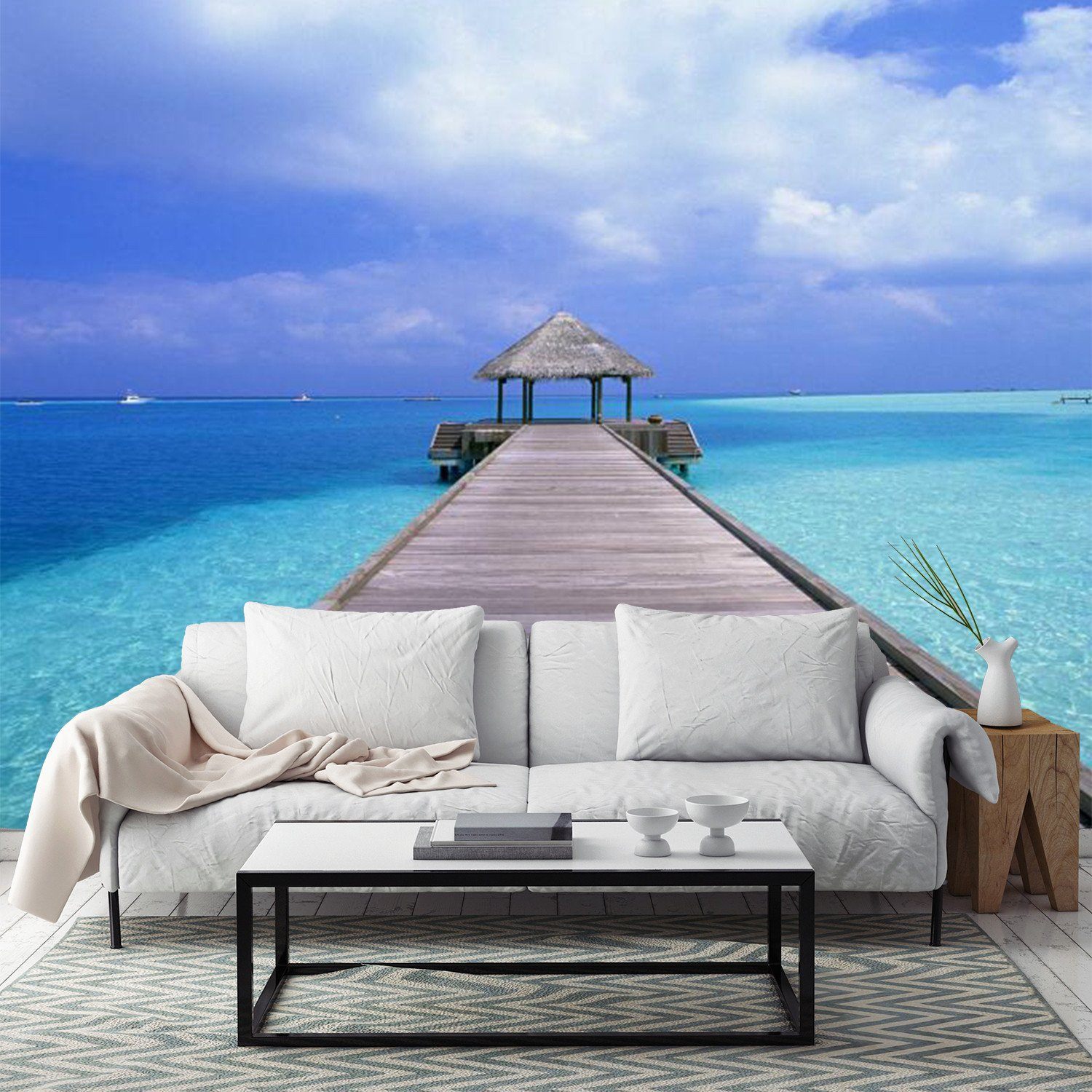 Seaside Gazebo 222 Wallpaper AJ Wallpaper 1