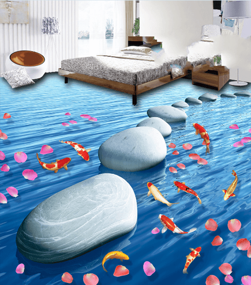 3D Stones Floor Mural Wallpaper AJ Wallpaper 2