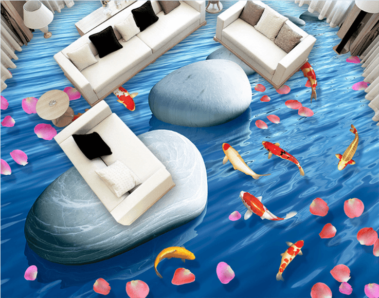 3D Stones Floor Mural Wallpaper AJ Wallpaper 2