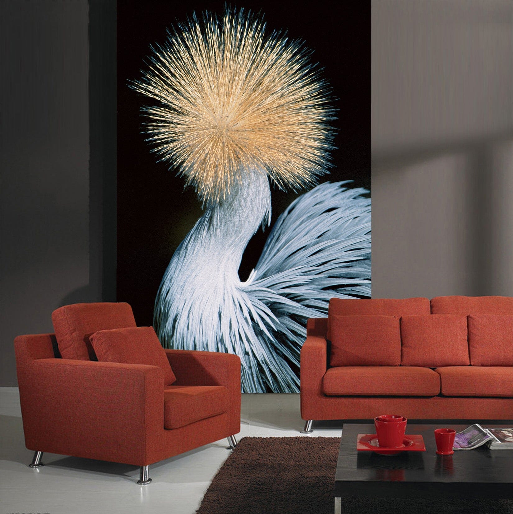 3D Crested Crane 148 Wall Murals Wallpaper AJ Wallpaper 2