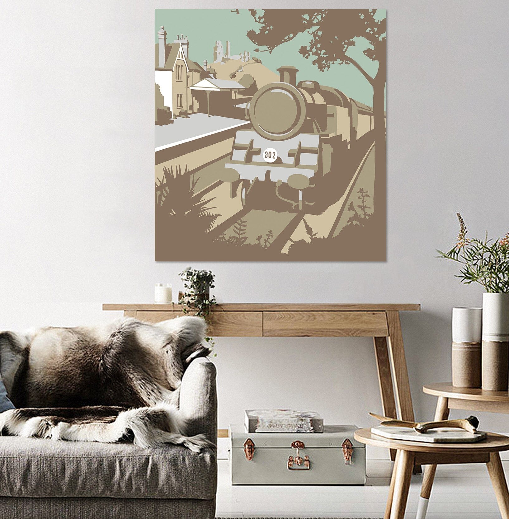 3D Swanage Railway 019 Steve Read Wall Sticker Wallpaper AJ Wallpaper 2