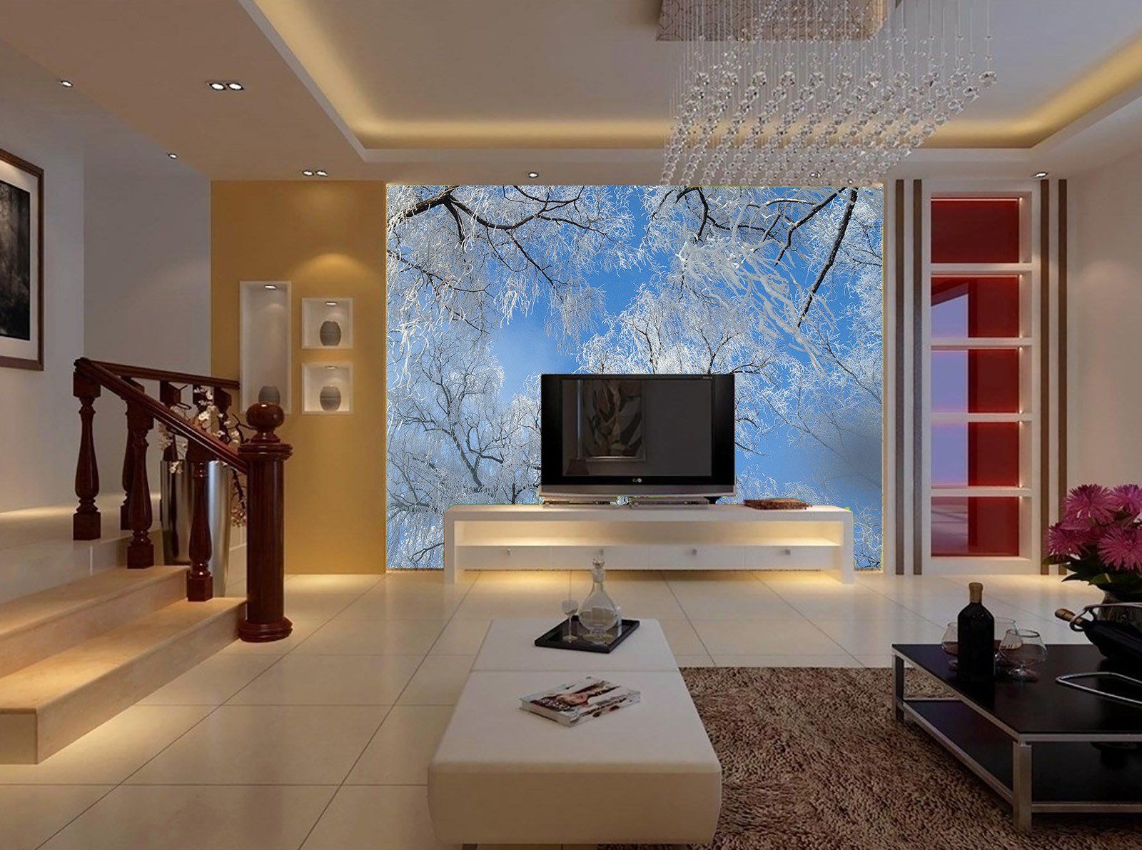 White Trees Wallpaper AJ Wallpaper
