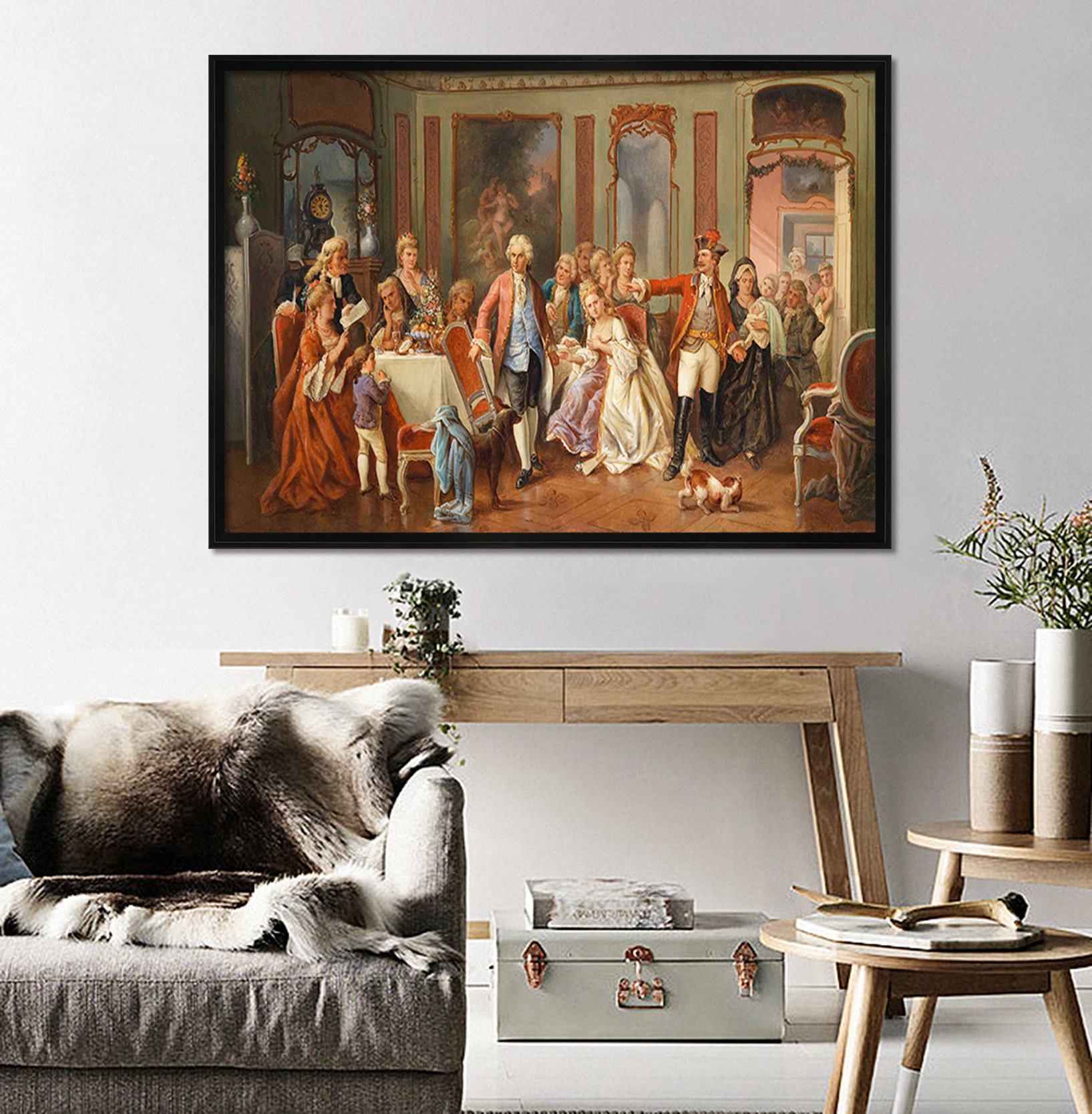 3D Students Attend Class 146 Fake Framed Print Painting Wallpaper AJ Creativity Home