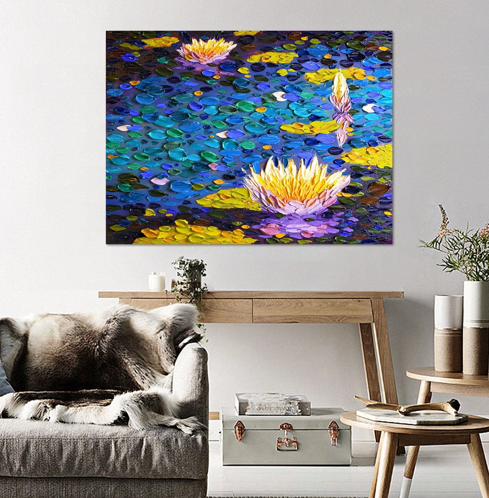 3D Lotus Light 028 Dena Tollefson Wall Sticker Wallpaper AJ Wallpaper 2