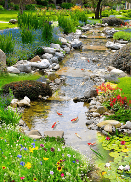 3D Beautiful Stream Floor Mural Wallpaper AJ Wallpaper 2