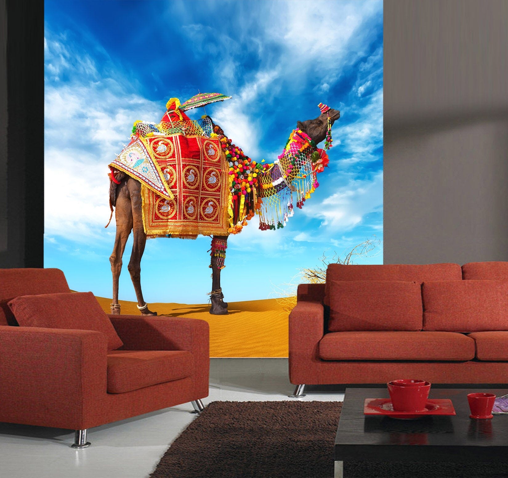 3D Camel Desert 446 Wall Murals Wallpaper AJ Wallpaper 2