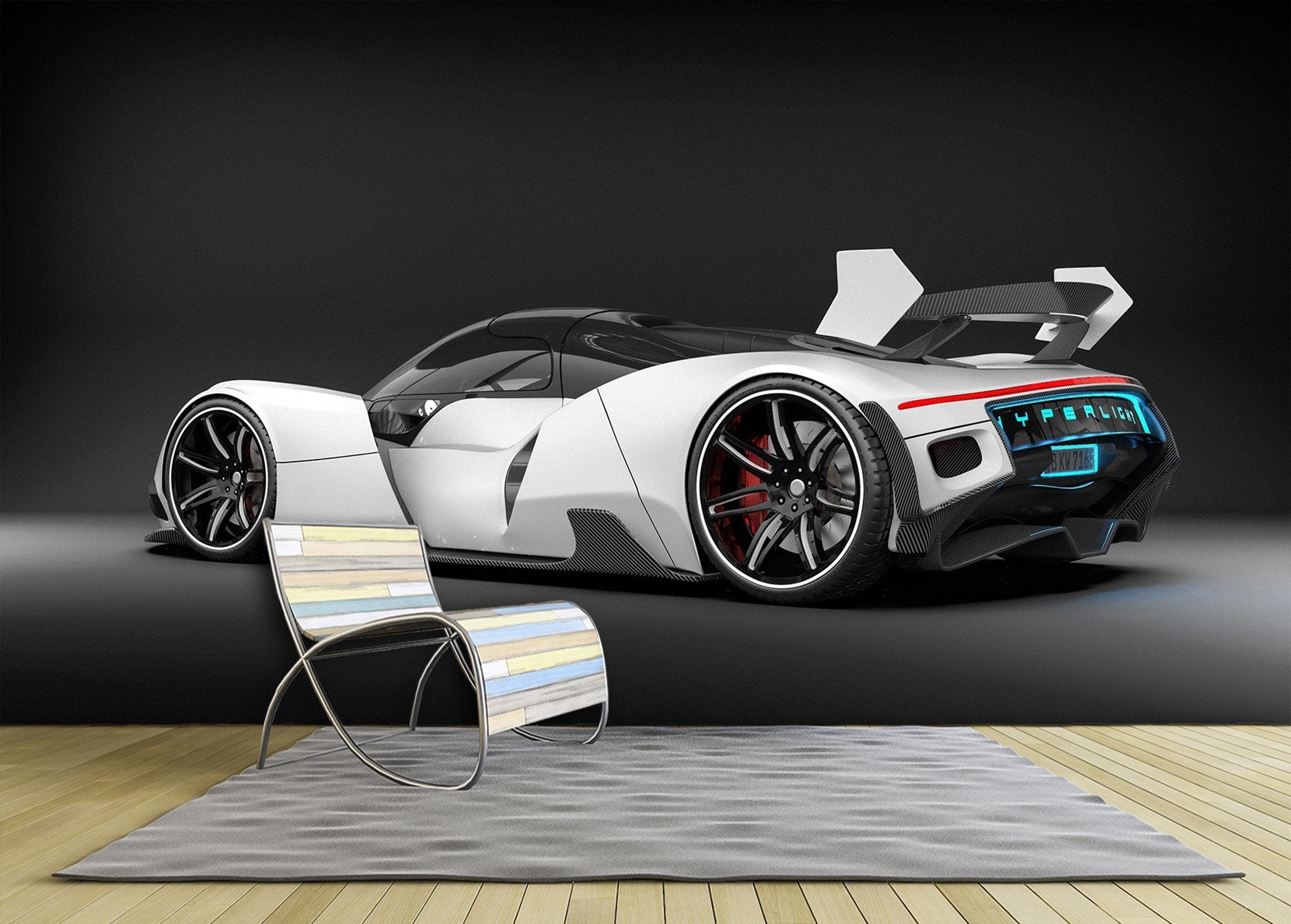 3D Supercar 968 Vehicle Wall Murals Wallpaper AJ Wallpaper 2